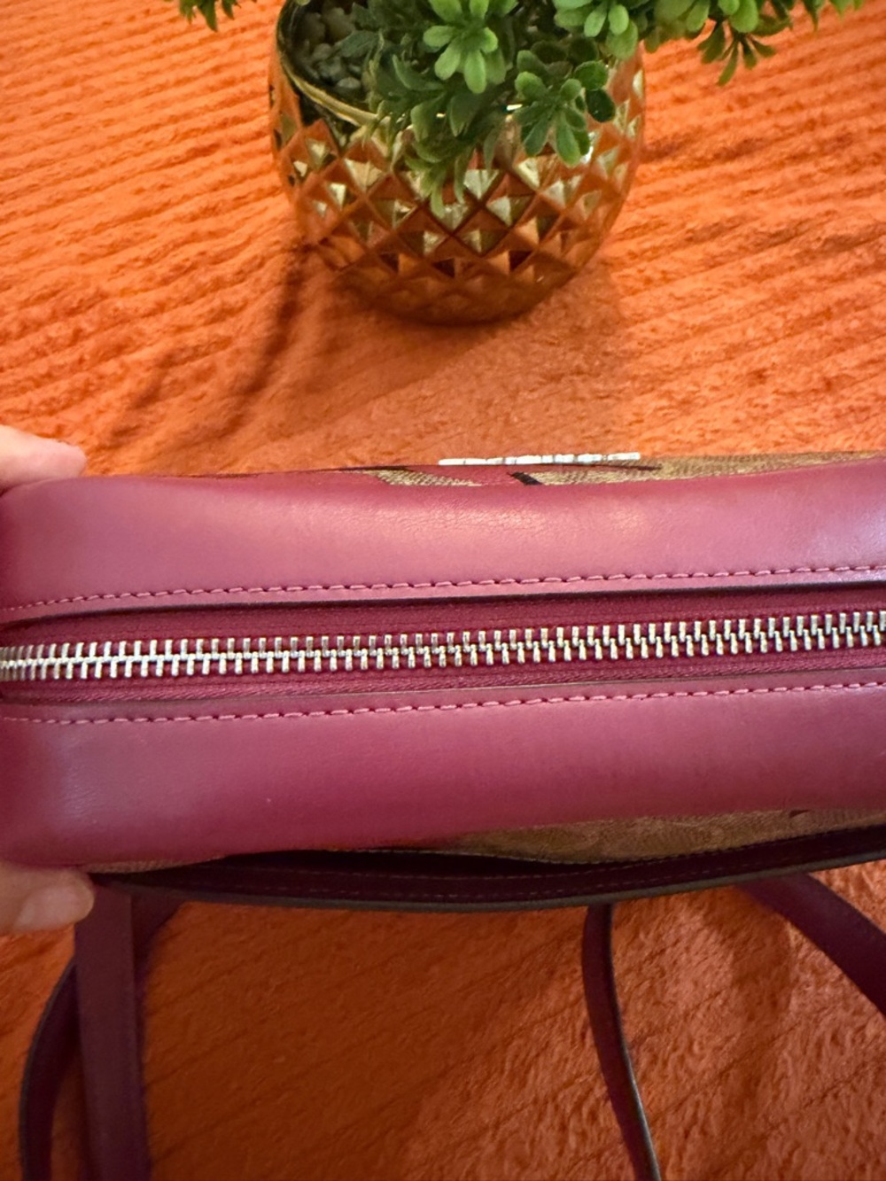 Coach Floral Pink and Tan Crossbody Bag - Picture 10 of 15